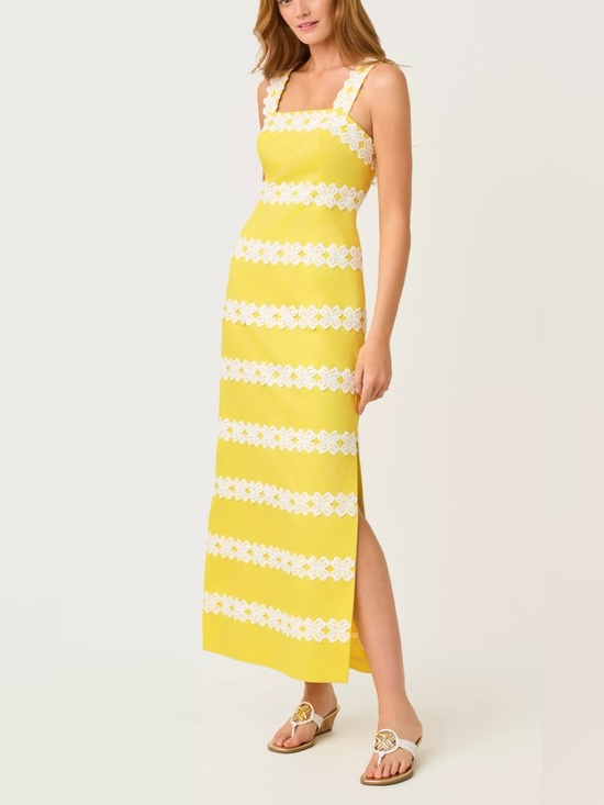 Lilly Pulitzer Dresses & Skirts - Lilly Pulitzer Yellow Davis Maxi Dress size 0